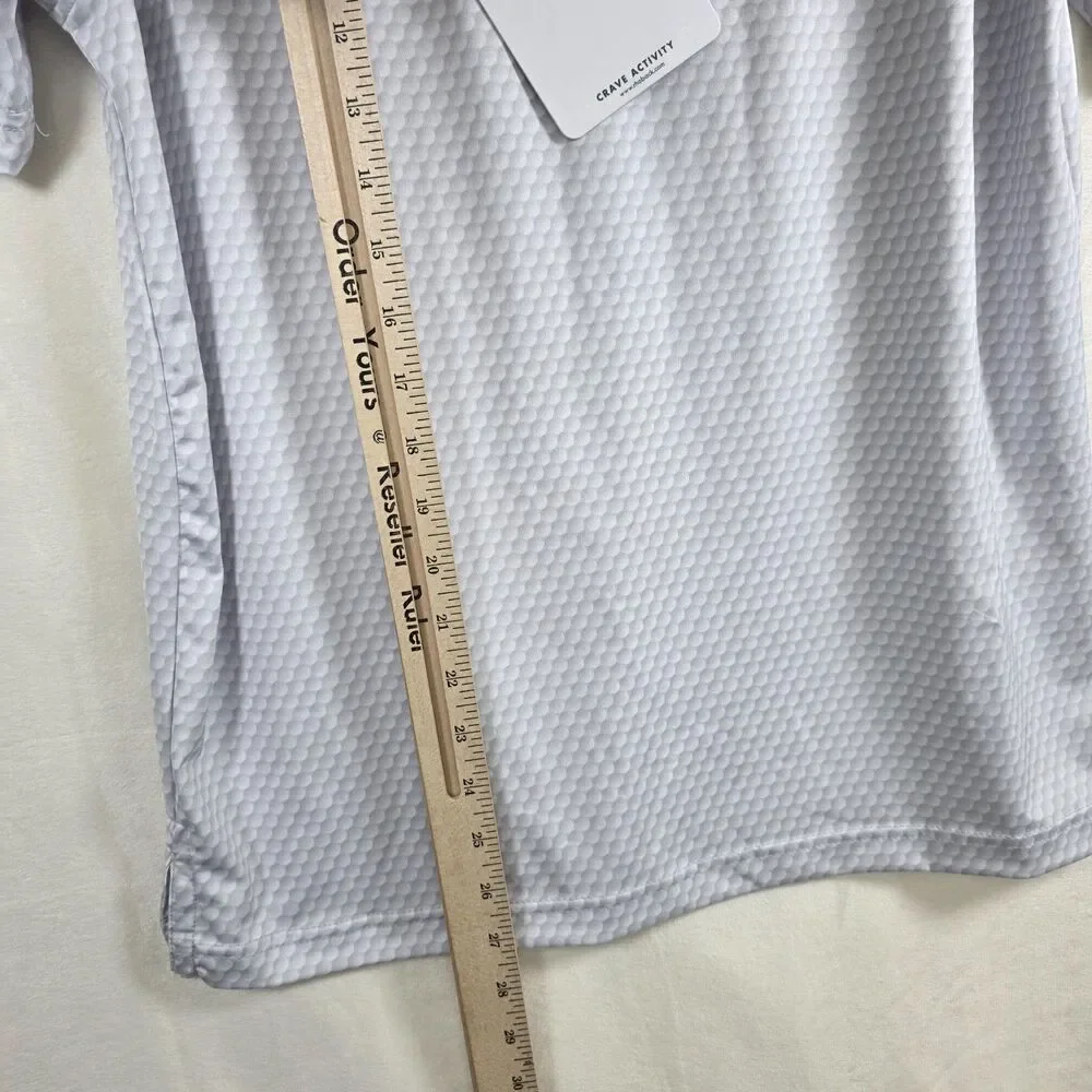 NWT Rhoback The Be The Ball  Performance Polo White  Size S LOGO